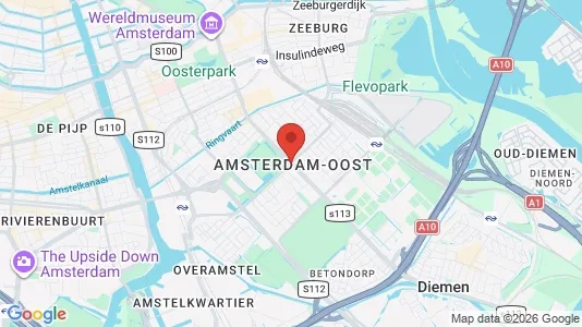Rooms for rent i Amsterdam Oost-Watergraafsmeer - kort over placeringen