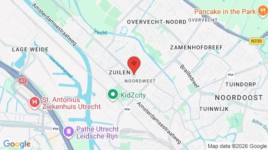 Rooms for rent i Utrecht Noord-West - kort over placeringen
