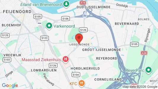 Houses for rent i Rotterdam IJsselmonde - kort over placeringen