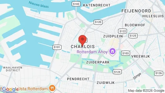Houses for rent i Rotterdam Charlois - kort over placeringen