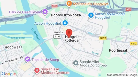 Apartments for rent i Rotterdam Hoogvliet - kort over placeringen
