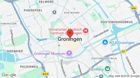 Houses for rent i Groningen - kort over placeringen