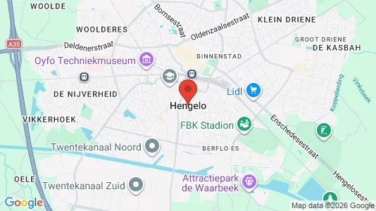 Houses for rent i Hengelo - kort over placeringen