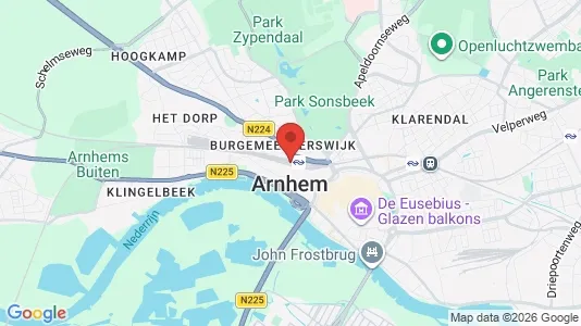Houses for rent i Arnhem - kort over placeringen