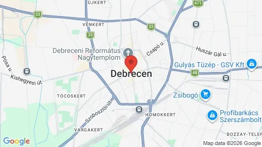 Houses for rent i Debreceni - kort over placeringen