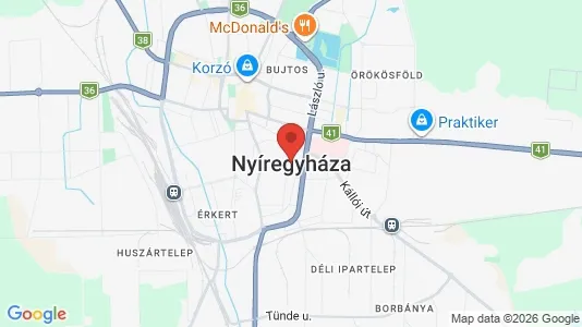 Houses for rent i Nyíregyházai - kort over placeringen