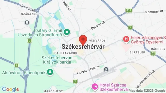 Houses for rent i Székesfehérvári - kort over placeringen