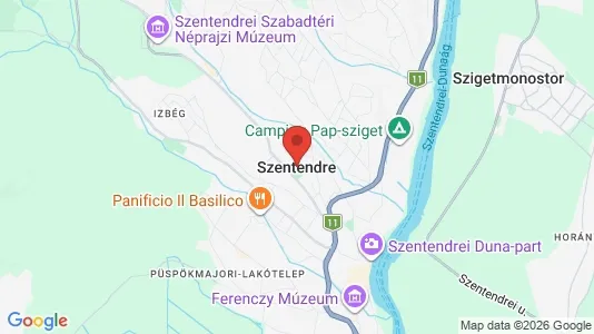Houses for rent i Szentendrei - kort over placeringen