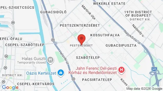 Houses for rent i Budapest Pesterzsébet - kort over placeringen