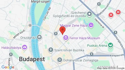Houses for rent i Budapest Terézváros - kort over placeringen