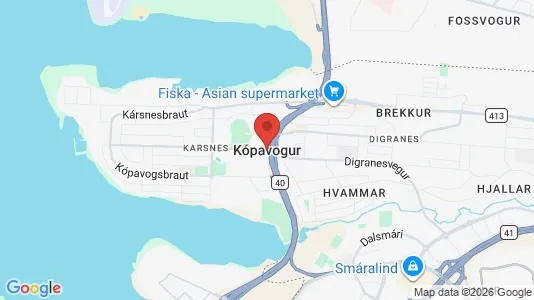 Apartments for rent i Kópavogur - kort over placeringen