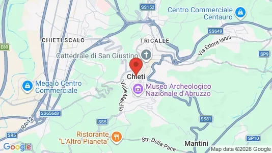 Apartments for rent i Chieti - kort over placeringen
