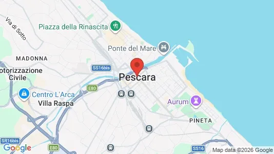 Apartments for rent i Pescara - kort over placeringen