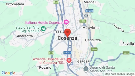 Apartments for rent i Cosenza - kort over placeringen