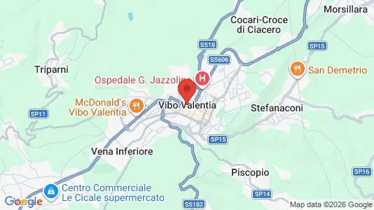 Apartments for rent i Vibo Valentia - kort over placeringen