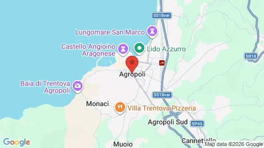 Apartments for rent i Agropoli - kort over placeringen