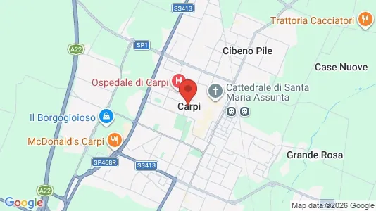 Apartments for rent i Carpi - kort over placeringen
