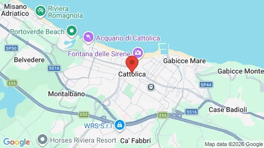 Apartments for rent i Cattolica - kort over placeringen