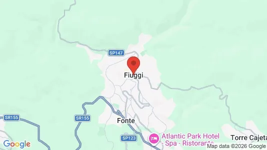 Apartments for rent i Fiuggi - kort over placeringen