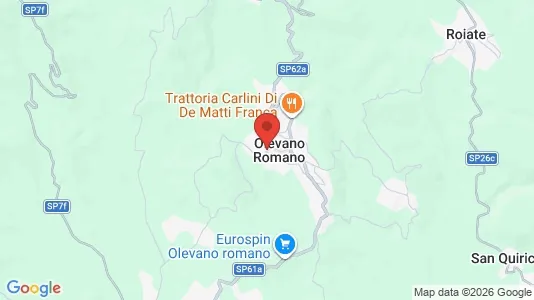 Apartments for rent i Olevano Romano - kort over placeringen