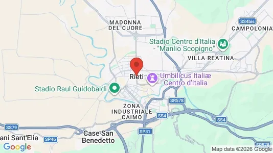 Apartments for rent i Rieti - kort over placeringen
