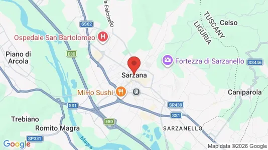 Apartments for rent i Sarzana - kort over placeringen