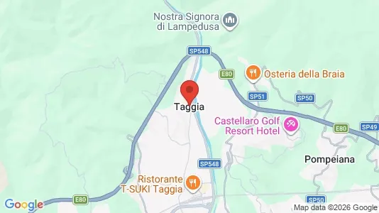 Apartments for rent i Taggia - kort over placeringen
