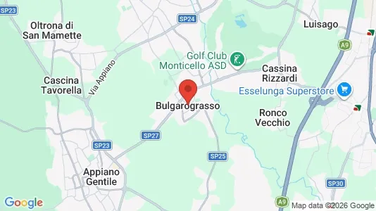 Apartments for rent i Bulgarograsso - kort over placeringen