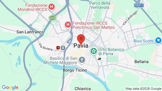 Apartments for rent i Pavia - kort over placeringen