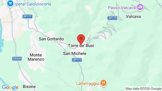 Apartments for rent i Torre de' Busi - kort over placeringen