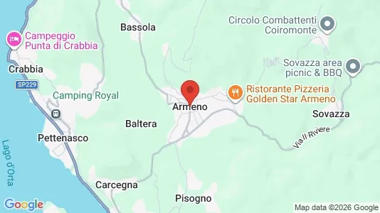 Apartments for rent i Armeno - kort over placeringen