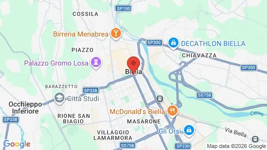 Apartments for rent i Biella - kort over placeringen