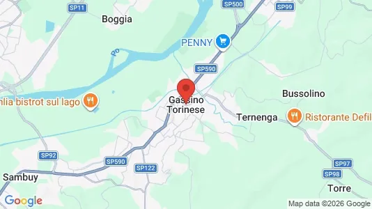 Apartments for rent i Gassino Torinese - kort over placeringen