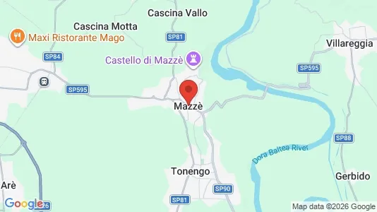 Apartments for rent i Mazzè - kort over placeringen
