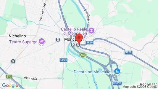 Apartments for rent i Moncalieri - kort over placeringen
