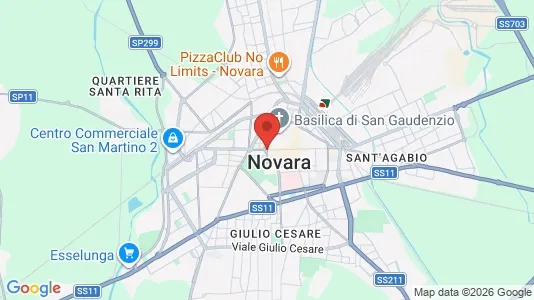 Apartments for rent i Novara - kort over placeringen