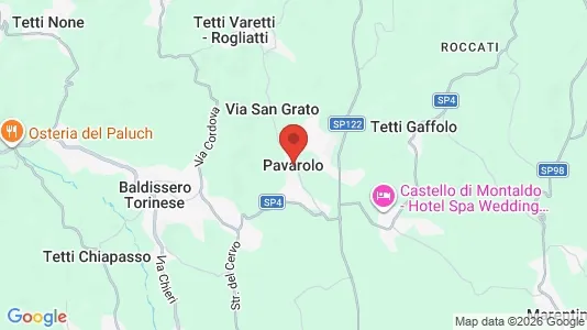 Apartments for rent i Pavarolo - kort over placeringen