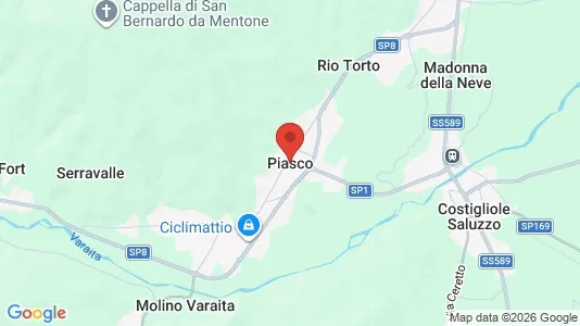 Apartments for rent i Piasco - kort over placeringen
