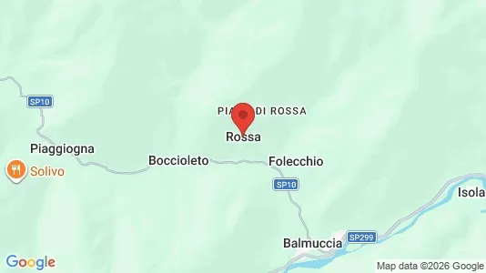 Apartments for rent i Rossa - kort over placeringen