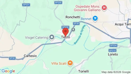 Apartments for rent i Terzo - kort over placeringen