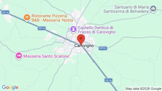 Houses for rent i Carovigno - kort over placeringen