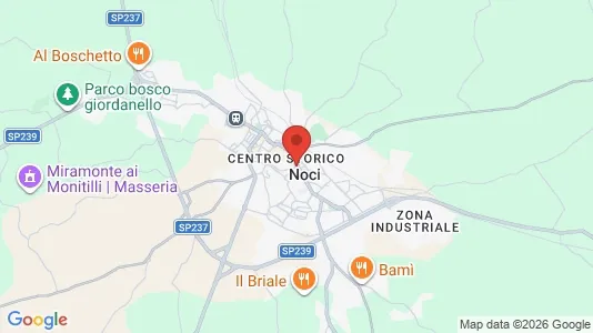 Apartments for rent i Noci - kort over placeringen