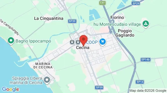Apartments for rent i Cecina - kort over placeringen