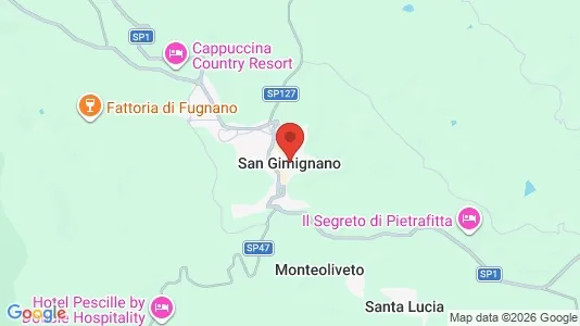 Houses for rent i San Gimignano - kort over placeringen