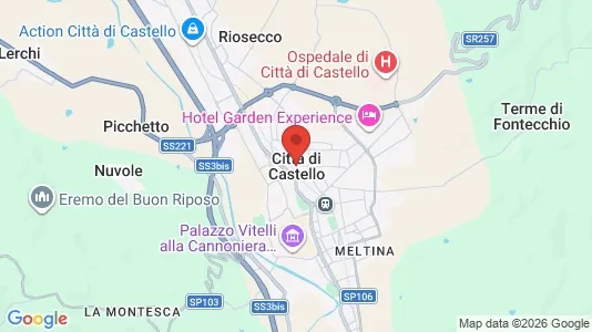 Apartments for rent i Città di Castello - kort over placeringen