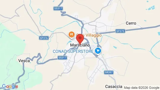 Apartments for rent i Marsciano - kort over placeringen