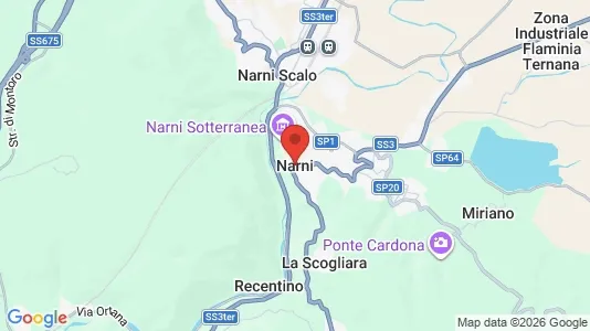 Apartments for rent i Narni - kort over placeringen