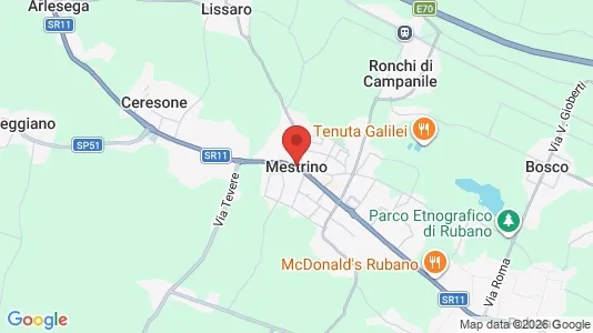 Apartments for rent i Mestrino - kort over placeringen