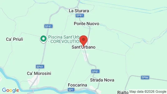 Apartments for rent i Sant'Urbano - kort over placeringen