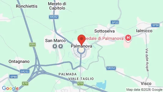 Apartments for rent i Palmanova - kort over placeringen